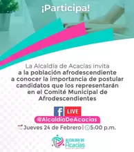 Facebook live: Comité Municipal de Afrodescendientes