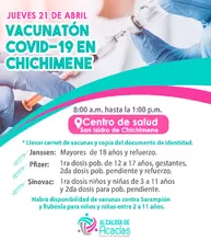 Jornada de Vacunación Covid-19 y esquema regular en Chichimene