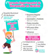 Quinta Jornada de Vacunación Departamental de Esquemas Regulares