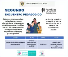 Encuentro Pedagógico Familias en Acción: Coliseo Las Ferias
