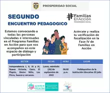 Encuentro Pedagógico Familias en Acción: I.E. 20 de Julio 