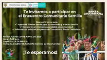 Encuentro Comunitario Semilla: Renta Ciudadana