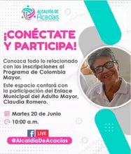 Faceboo live:  Inscripciones Programa Colombia Mayor