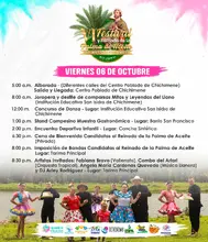Participa este viernes en el IV Festival y Reinado de la Palma de Aceite en Chichimene