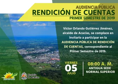 AUDIENCIA PÚBLICA RENDICIÓN DE CUENTAS PRIMER SEMESTRE DE 2019