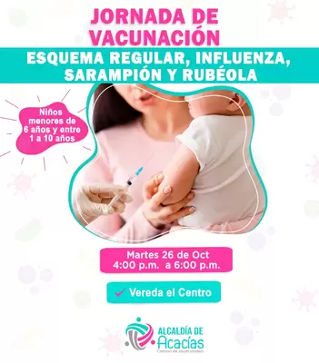 Jornada de Vacunación Regular, vereda Centro 