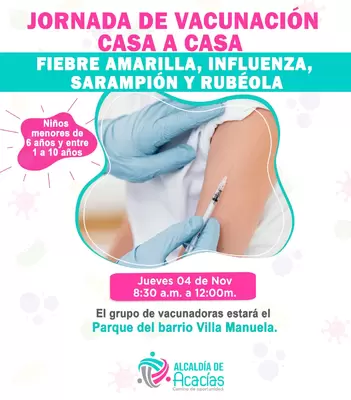 Vacunación en Villa Manuela