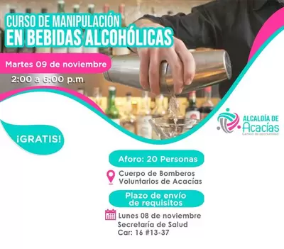 Curso de Manipulación de bebidas Alcohólicas