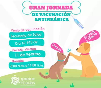 Jornada de Vacunación Antirrábica de Perros y Gatos 