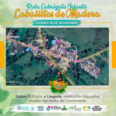 Ruta de Cabalgata Infantil en el Festival de Chichimene