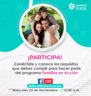 Facebook live: Inscripciones Familias en Acción