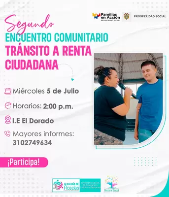 Segundo Encuentro Comunitario–Transición a Renta Ciudadana: I.E. El Dorado