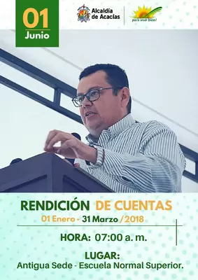 AUDIENCIA PÚBLICA RENDICIÓN DE CUENTAS PRIMER TRIMESTRE DEL AÑO 2018