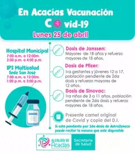 vacunas 25 de abril
