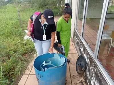 Controles al dengue en el centro poblado de Chichimene