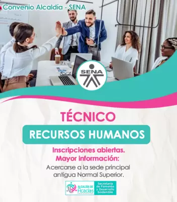 Convenio SENA-Alcaldía: Inscríbase al Técnico en Recursos Humanos