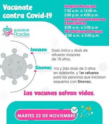 Lugares y vacunas contra el COVID-19 para el 22 de noviembre de 2022