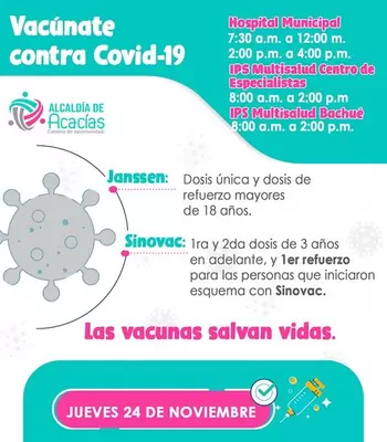 Lugares y vacunas contra el COVID-19 para el 24 de noviembre de 2022