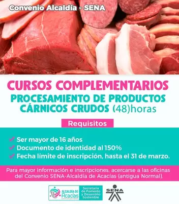 Convenio Sena Alcaldía: Curso Procesamiento de alimentos cárnicos