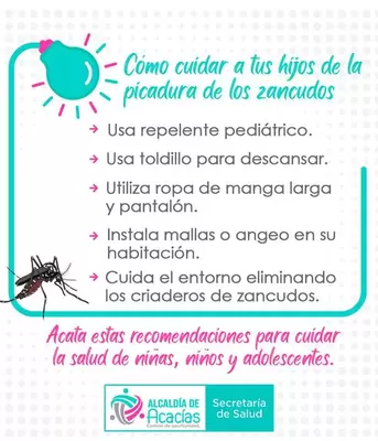 Cuidado con los niños y las picaduras del zancudo que causa el dengue