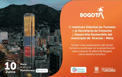 Alianza de promoción de turismo con Bogotá