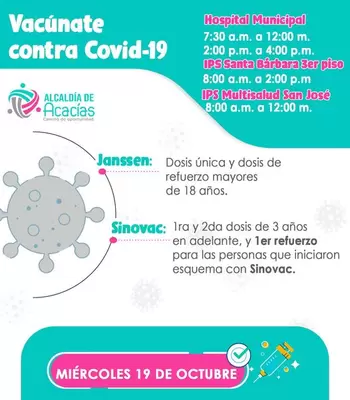 Lugares y vacunas contra el COVID-19 para el 19 de octubre de 2022