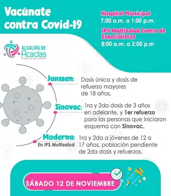 Lugares y vacunas contra el COVID-19 para el 12 de noviembre de 2022