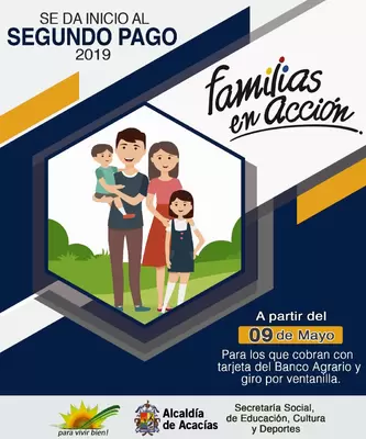 PROGRAMA FAMILIAS EN ACCIÓN DA INICIO AL SEGUNDO PAGO DE 2019