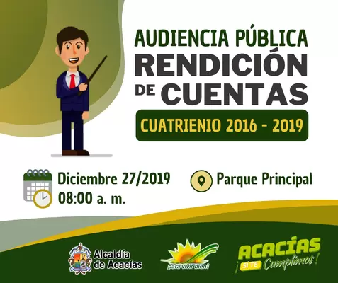 AUDIENCIA PÚBLICA RENDICIÓN DE CUENTAS CUATRIENIO 2016 - 2019