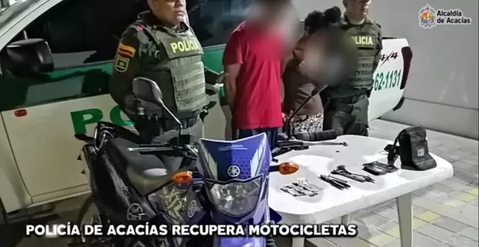 POLICÍA DE ACACÍAS RECUPERA MOTOCICLETAS