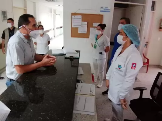 El Alcalde Eduardo Cortés Trujillo visitó el Hospital Municipal De Acacias ESE