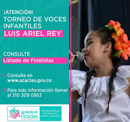 Estos son los finalista del concurso de voces infantiles Luis Ariel Rey