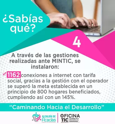 Rendición de cuentas Oficina TIC : Conexiones a Internet con Tarifa Social Instaladas en el Municipio.