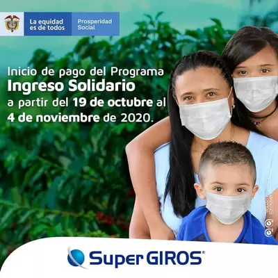 Inician Pagos de Ingreso Solidario hasta el 4 de noviembre