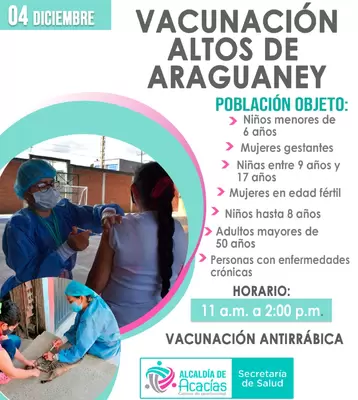 Vacunación en Altos de Aragüaney