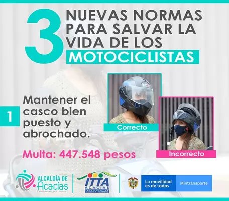El Casco Reglamentario de Motociclistas, Salva Vidas