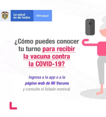 "Mi Vacuna" app para conocer su turno de vacunación