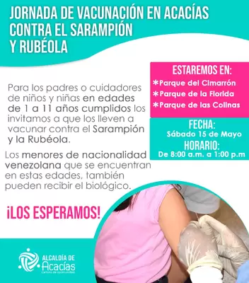 Jornada de Vacunación contra la Rubeóla y Sarampión