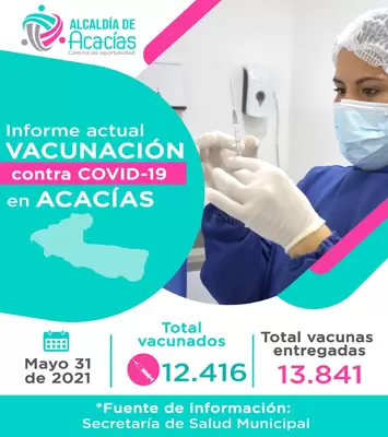 Informe de Vacunación en Acacías: 31 de Mayo
