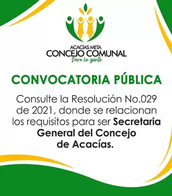 Concejo Municipal abre Convocatoria Pública para Secretaría General