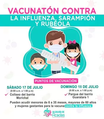 Vacunatón 17 y 18 Sarampión y Rubeola