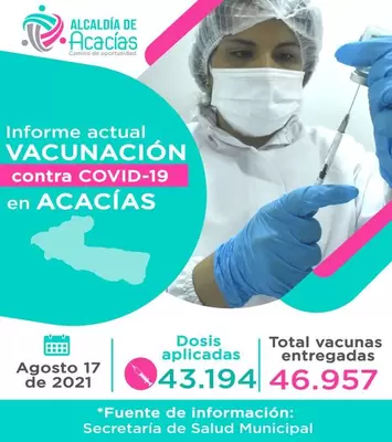Informe de Vacunación en Acacías 17 de agosto