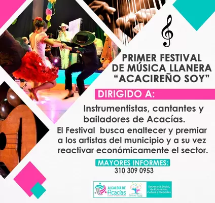 Convocatoria: Primer Festival de Música Llanera “ACACIREÑO SOY”
