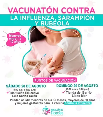 Jornada de Vacunación Sarampión, Rubeóla e Influenza en Acacías