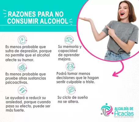 Evite el consumo de alcohol