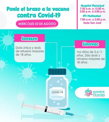 Lugares y vacunas contra el COVID-19 para el 3 de agosto de 2022