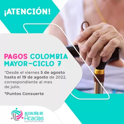 Inician pagos del programa Colombia Mayor correspondientes al mes de julio