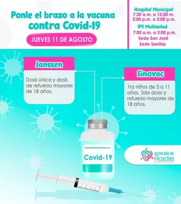 Lugares y vacunas contra el COVID-19 para el 11 de agosto de 2022